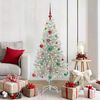 vidaXL Sapin de No&euml;l avec 150 LED avec support Argent 150 cm PET