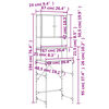 vidaXL Armoire de machine &agrave; laver ch&ecirc;ne marron 68x48,5x194 cm