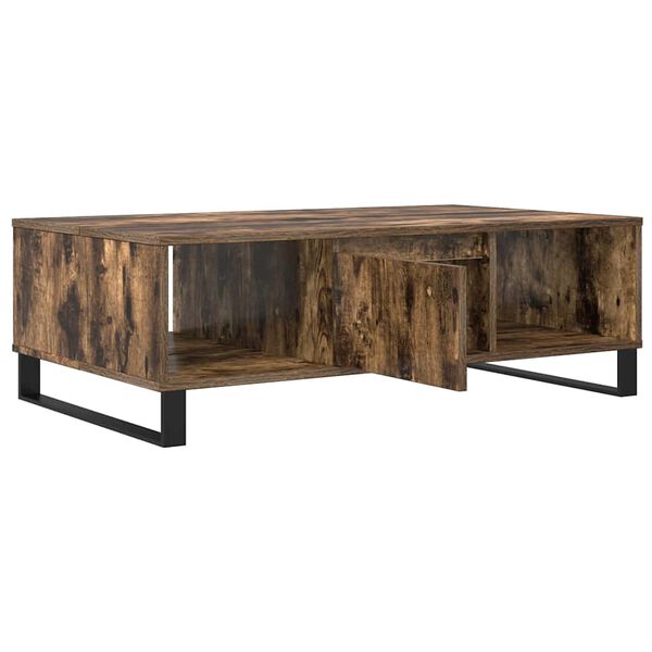 vidaXL Table basse ch&ecirc;ne fum&eacute; 104x60x35 cm bois d'ing&eacute;nierie