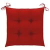 vidaXL Chaises de jardin et coussins rouge lot de 2 Bois teck massif