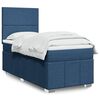 vidaXL Sommier &agrave; lattes de lit avec matelas Bleu 90x190 cm Tissu