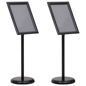 vidaXL Supports de posters 2 pc Noir 45 x 32,7 x 108 cm Aluminium