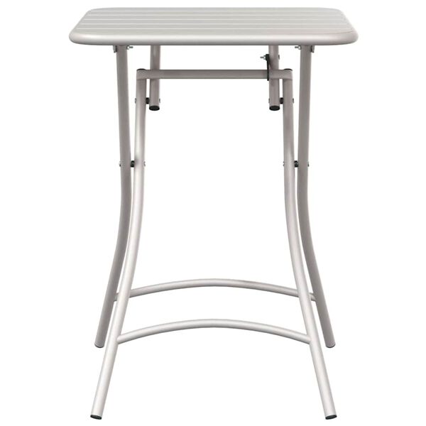vidaXL Table de Jardin Beige 55 x 55 x 73 cm Acier revêtu de poudre