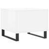 vidaXL Tables basses 2 pcs blanc brillant 50x50x40cm bois d'ing&eacute;nierie