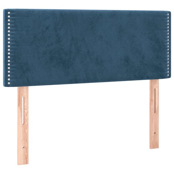 vidaXL T&ecirc;te de lit &agrave; LED Bleu fonc&eacute; 100x5x78/88 cm Velours