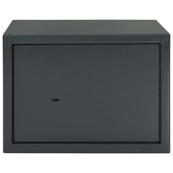 vidaXL Coffre-fort avec verrouillage Gris fonc&eacute; 35 x 25 x 25 cm Acier