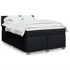 vidaXL Sommier &agrave; lattes de lit avec matelas Noir 140x190 cm Tissu