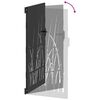 vidaXL Porte de Jardin Noir 85 x 175 cm Acier peint par poudre