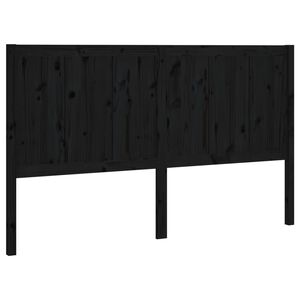 vidaXL T&ecirc;te de lit Noir 205,5x4x100 cm Bois massif de pin