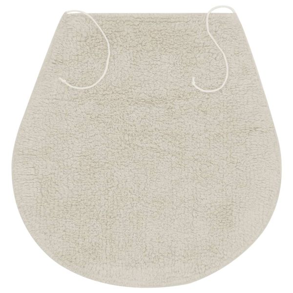 vidaXL Jeu de tapis de salle de bain 3 pcs Tissu Blanc