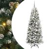 vidaXL Sapin de No&euml;l artificiel avec 300 LED avec support Blanc 180 cm