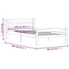 vidaXL Cadre de lit sans matelas marron miel pin massif 100x200 cm