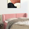 vidaXL T&ecirc;te de lit avec oreilles Rose 147x23x78/88 cm Velours