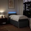 vidaXL Sommier &agrave; lattes de lit avec matelas Gris fonc&eacute; 100x200cm Tissu
