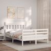 vidaXL Cadre de lit sans matelas blanc 120x200 cm bois massif