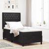 vidaXL Lit &agrave; ressorts avec matelas avec LED Noir 100 x 200 cm Velours