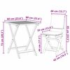 vidaXL Ensemble bistrot 3 pcs Huile Naturelle Bois d'Acacia Massif