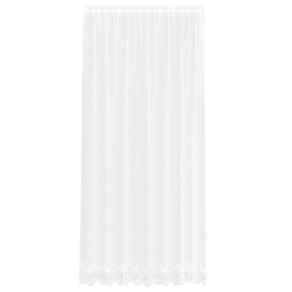 vidaXL Rideau en Dentelle Floral Blanc 280 x 200 cm Polyester