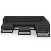 vidaXL Salon de jardin 8 pcs avec coussins Bois de pin massif