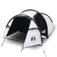 vidaXL Tente de camping 4 personnes blanc 360x135x105 cm taffetas 185T