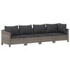 vidaXL Salon de jardin 8 pcs avec coussins Gris R&eacute;sine tress&eacute;e
