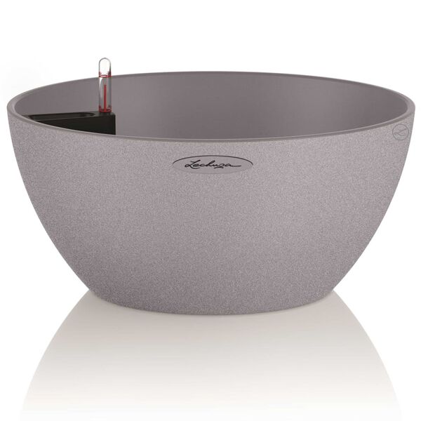 LECHUZA Jardini&egrave;re CUBETO Stone 40 ALL-IN-ONE gris pierre 13840