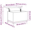 vidaXL Table basse Blanc 60x44,5x45 cm Bois d'ing&eacute;nierie