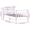 vidaXL Cadre de lit sans matelas cire marron 90x190 cm bois pin massif