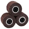 vidaXL Rouleaux de pon&ccedil;age 3 pc Marron 12 x 12 x 10 cm