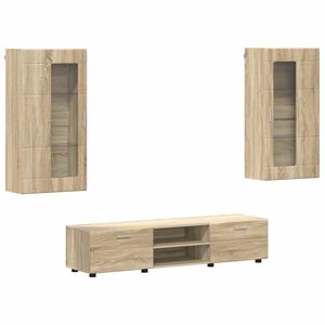 vidaXL Ensemble meuble TV FLORIN 3 pc Ch&ecirc;ne Sonoma Bois d'ing&eacute;nierie