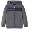 vidaXL Sweat-shirt &agrave; capuche fermeture &eacute;clair enfants gris m&eacute;lang&eacute; 104