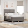 vidaXL Lit &agrave; ressorts avec matelas Taupe 160 x 200 cm tissu