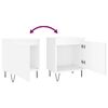 vidaXL Tables de chevet 2 pcs blanc 40x30x50 cm bois d'ing&eacute;nierie