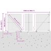 vidaXL Cl&ocirc;ture avec poteau Gris 1 x 25 m Acier et PVC