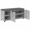 vidaXL Banc d'entr&eacute;e avec coussin Uni Gris b&eacute;ton 100 x 38 x 46 cm