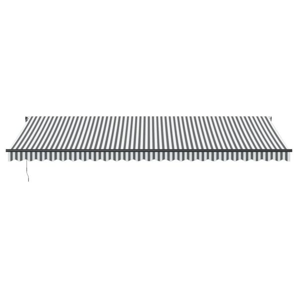 vidaXL Auvent manuel r&eacute;tractable anthracite et blanc 600x350 cm