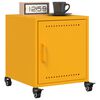 vidaXL Tables de chevet 2 pcs jaune moutarde 36x39x43,5 cm acier