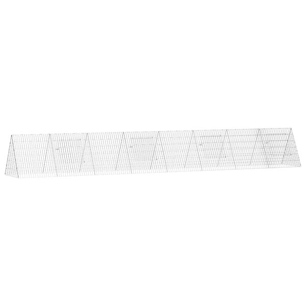 vidaXL Cage &agrave; poules Argent 430 x 55 x 55 cm Acier galvanis&eacute;