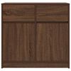 vidaXL Buffet avec tiroir ch&ecirc;ne brun 80x34x76 cm bois d'ing&eacute;nierie