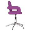 vidaXL Chaises pivotantes &agrave; manger lot de 2 violet similicuir