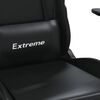 vidaXL Chaise de jeu de massage avec repose-pied Noir Similicuir