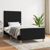 vidaXL Cadre de lit sans matelas noir 90x200 cm tissu
