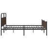 vidaXL Cadre de lit en m&eacute;tal sans matelas ch&ecirc;ne marron 180x200 cm