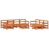 vidaXL Ensemble de salon de jardin 10 pcs Brun Cir&eacute; Pin massif