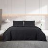 vidaXL Ensemble de housse de couette Noir 240x220 cm Coton