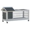 FLAMINGO Clapier Honey Rustic 115x55x64,5 cm Gris
