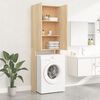 vidaXL Meuble pour machine &agrave; laver Ch&ecirc;ne sonoma 64x25,5x190 cm