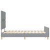vidaXL Cadre de lit avec t&ecirc;te de lit Gris clair 120 x 190 cm tissu