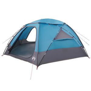 vidaXL Tente en d&ocirc;me avec housse imperm&eacute;able amovible 12 personne Bleu