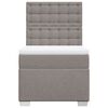 vidaXL Sommier &agrave; lattes de lit avec matelas Taupe 90x190 cm Tissu